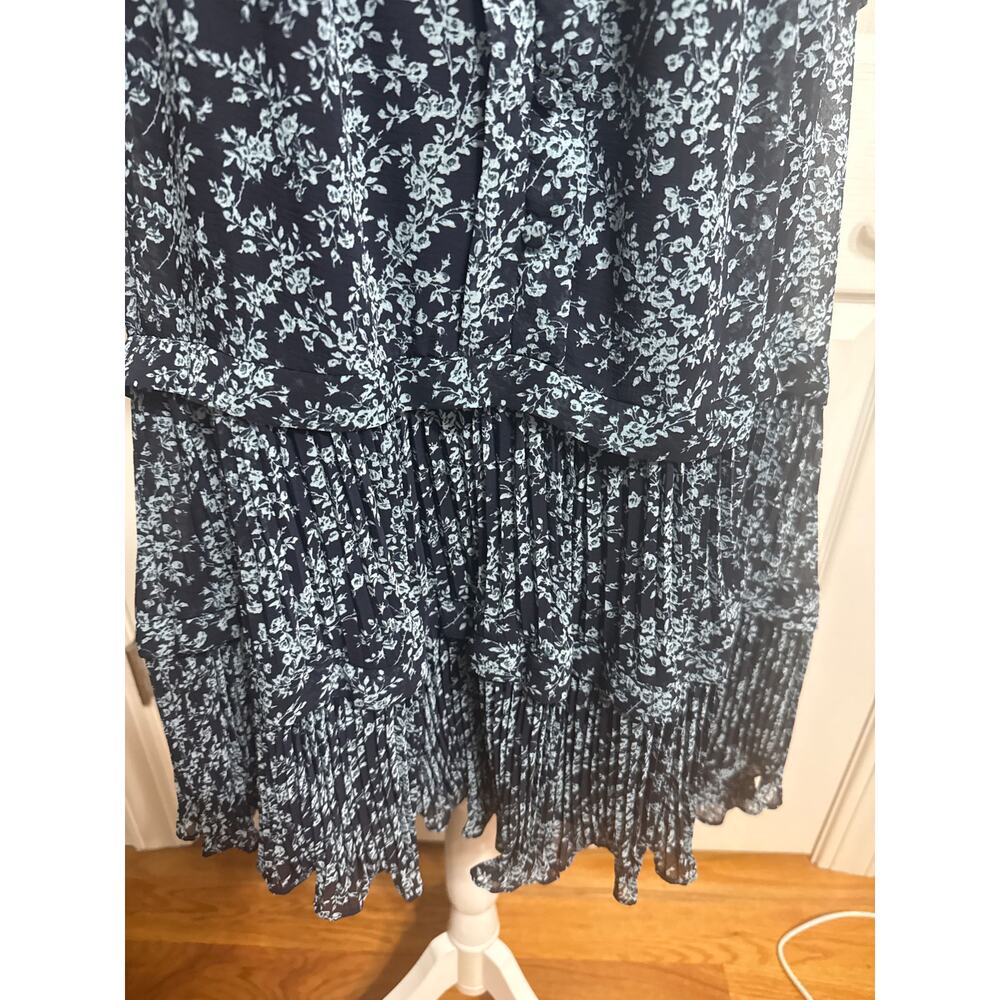 Anthropologie Short-Sleeve Keyhole Swing Women's Tunic Mini Dress Size XL Flowey - Picture 4 of 14